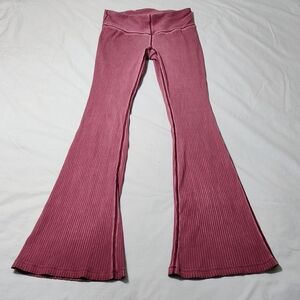 FP Movement by Free People Pink Ribbed Leggings